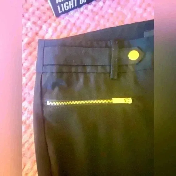 NWOT T-Tahari Black Trousers with Gold Zippers and Accents - Picture 3 of 10